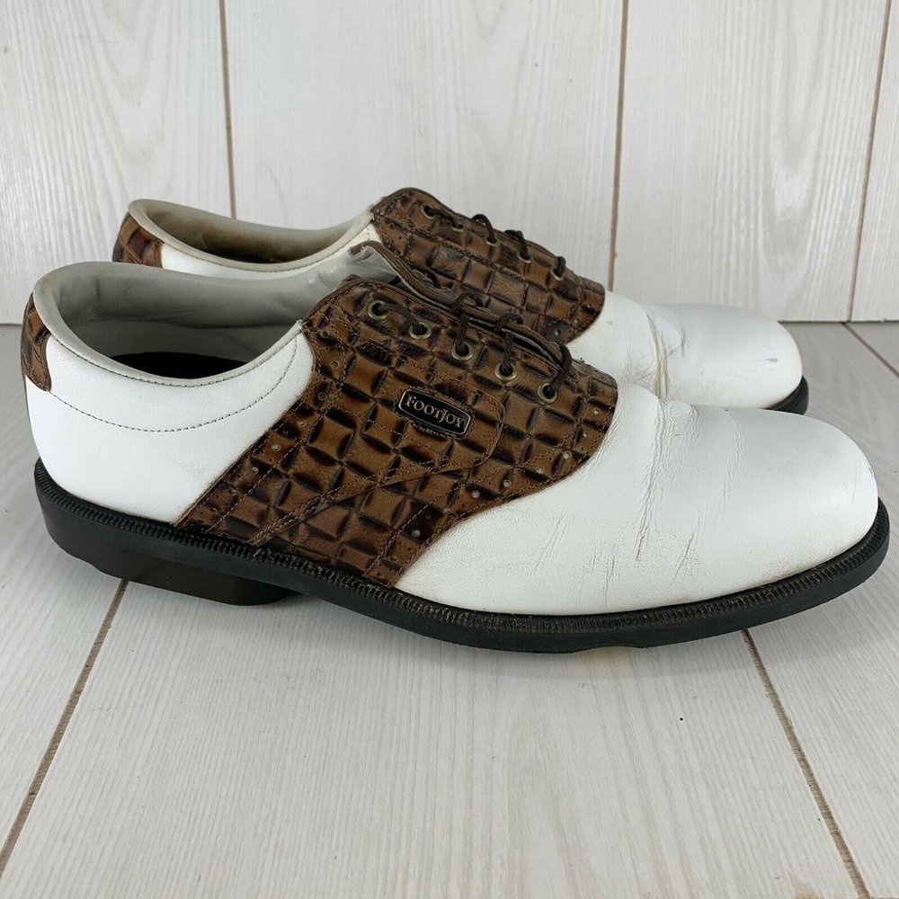 Footjoy FJ Dryjoys Leather Croc Golf Shoes Men’s Size 12M